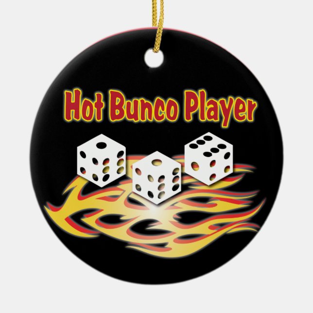 Hot Bunco Player Ceramic Ornament (Front)
