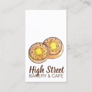 Hot Buttered Crumpets UK Cuisine British Food Business Card