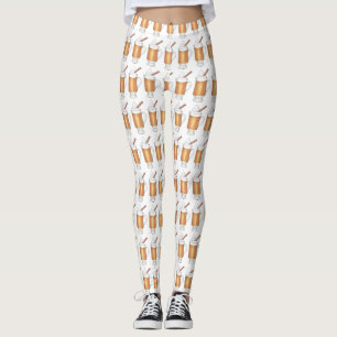 Hot Buttered Rum Holiday Drinks Christmas Beverage Leggings