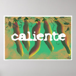 Hot Caliente Jalapeno Peppers Poster