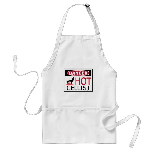 Hot Cellist Adult Apron (Front)
