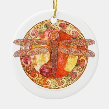 Hot Celtic Dragonfly Ornament by foxvox at Zazzle