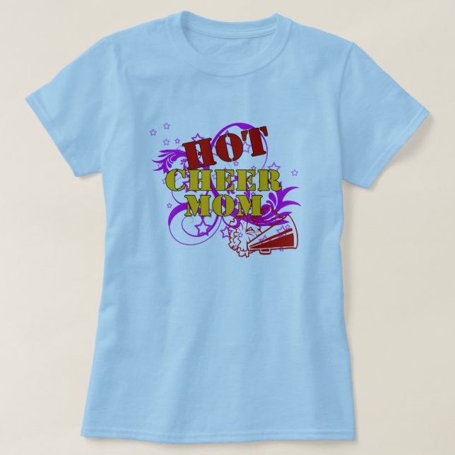 Hot Cheer Mom T-Shirt (Design Front)