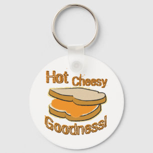 Hot Cheesy Goodness Grilled Cheese Sandwich Keychain