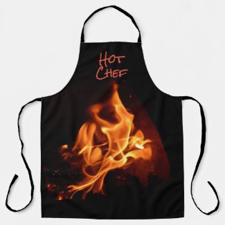 Hot Chef Blazing Flames Apron