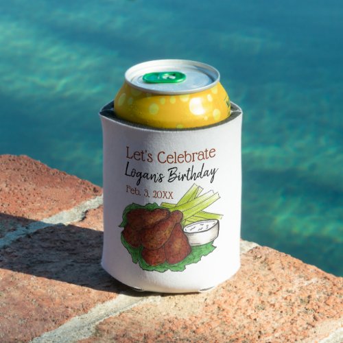 Hot Chicken Wings Lets Celebrate Birthday Party Can Cooler