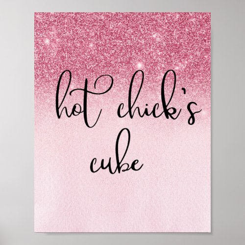 Hot Chicks Cube Pink Cubicle  Funny Office Desk Poster
