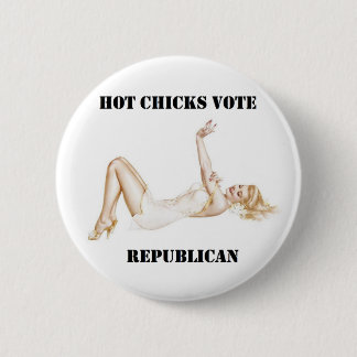 Hot Chicks Vote Republican - Romney Ryan Button