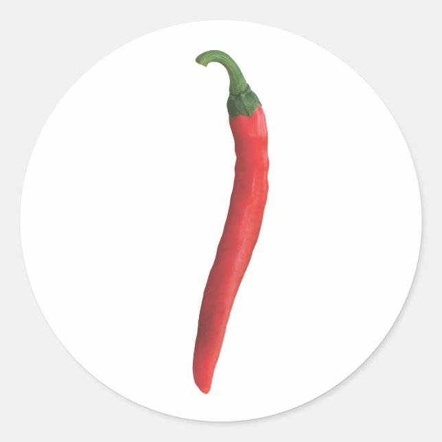 Hot Chile Pepper Classic Round Sticker (Front)
