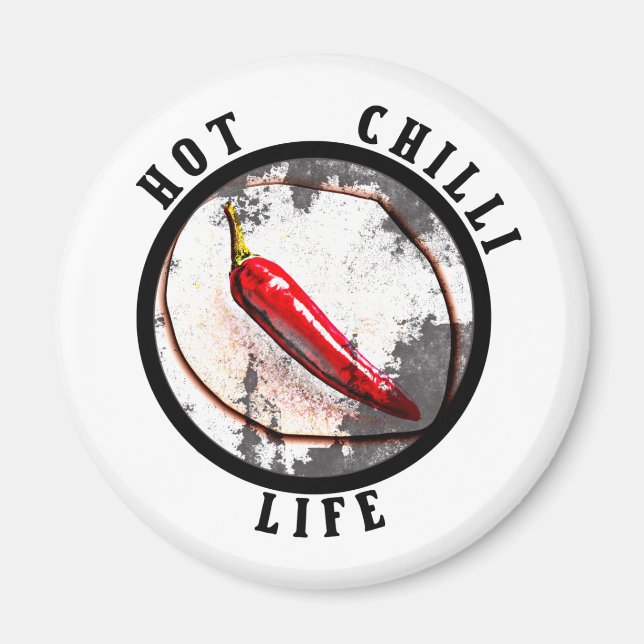 Hot chili life  magnet (Front)