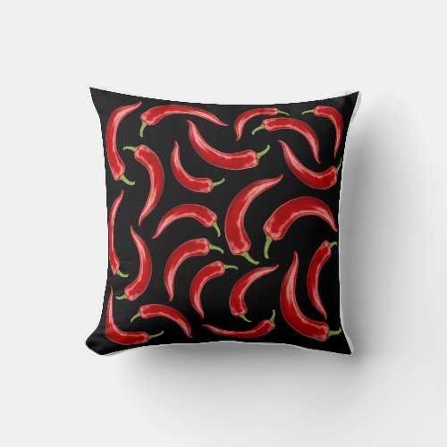 Hot chili pattern throw pillow