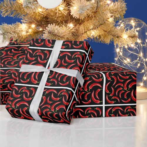 Hot chili pattern wrapping paper