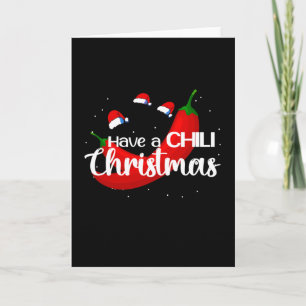 Hot Chili Pepper Christmas Design, Unisex Card