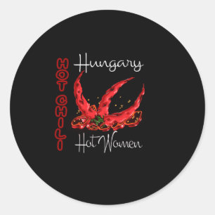 Hot Chili Pepper Christmas Design, Unisex Classic Round Sticker