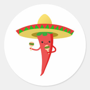 Hot Chili Pepper Classic Round Sticker