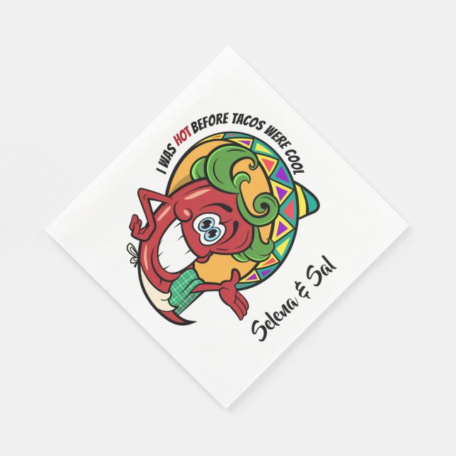 HOT Chili Pepper Humor Napkins (Corner)