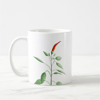 Hot Chili Pepper Plant Botanical Illustration Coffee Mug