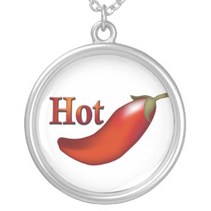 Hot Chili Pepper Silver Necklace
