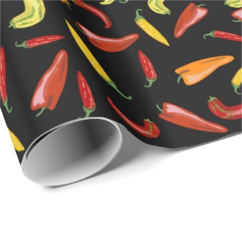 Hot Chili Pepper Wrapping Paper Novelty Gift Wrap by alinaspencil at Zazzle