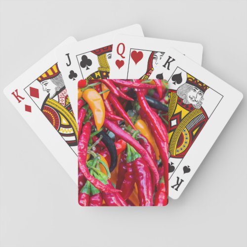 Hot Chili Peppers At Farmers Market In Madison Poker Cards