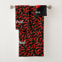 Hot Chili Peppers Bath Towel Set