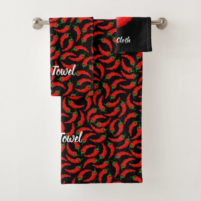 Hot Chili Peppers Bath Towel Set (Insitu)