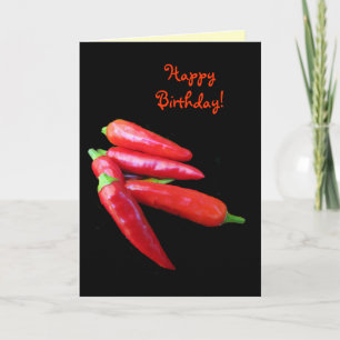 Hot Chili Peppers Birthday Card