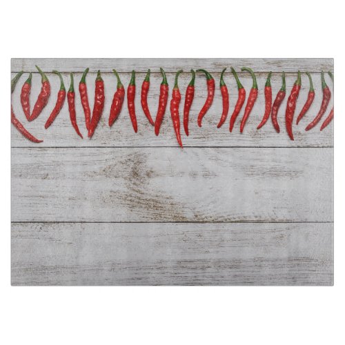 Hot Chili Peppers Border Cutting Board