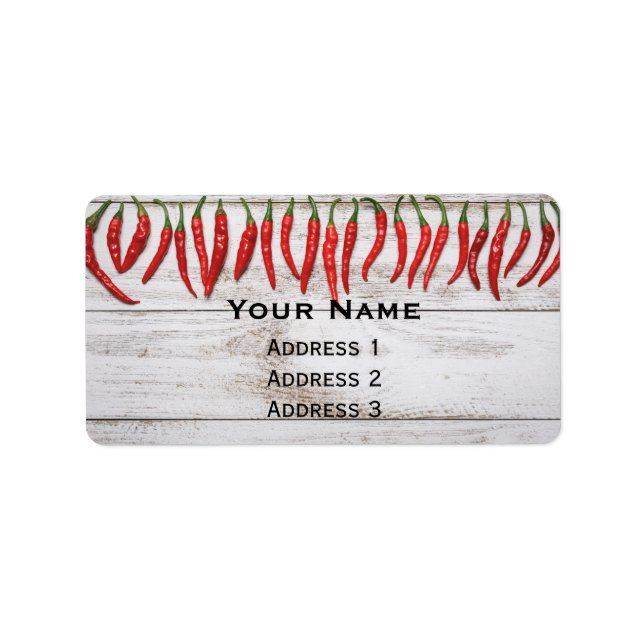 Hot Chili Peppers Border Label (Front)