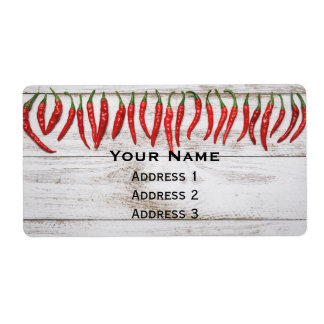 Hot Chili Peppers Border Label