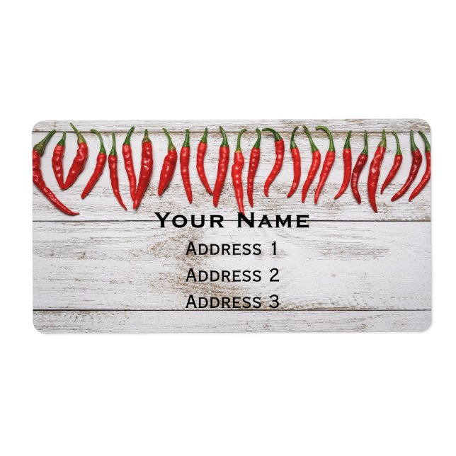 Hot Chili Peppers Border Label (Front)