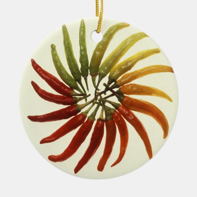 Hot Chili Peppers Ceramic Ornament (Front)