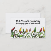 hot chili peppers chef catering business cards (Front/Back)