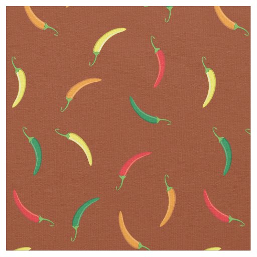 Hot Chili Peppers Cute Food Vegetables Fabric
