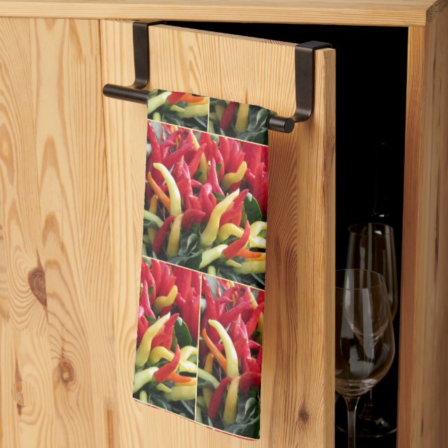 Hot Chili Peppers - Design 2 - Kitchen Towel (Thirds Fold)