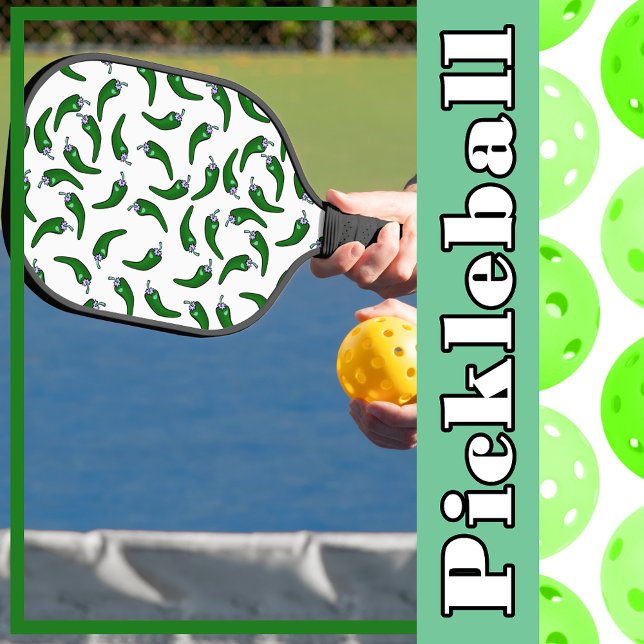 Hot Chili Peppers Green Spicy Pickleball Paddle (Hot Chili Peppers Green Spicy Pickleball Paddle)