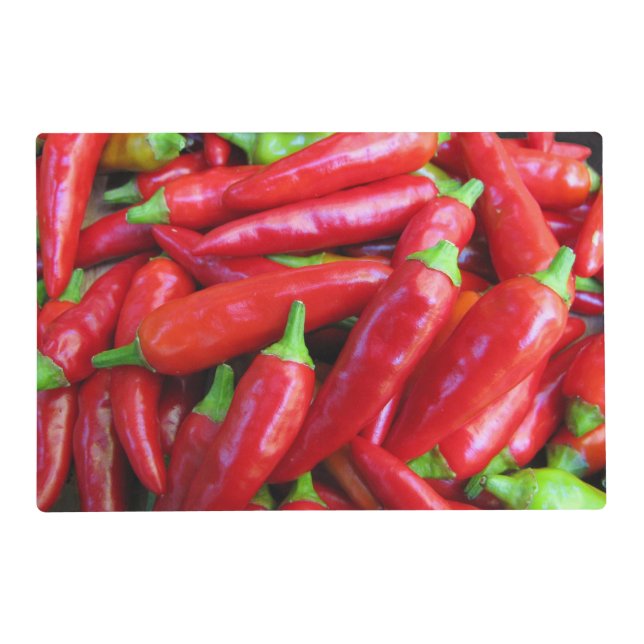 Hot Chili Peppers Laminated Placemat (Front)
