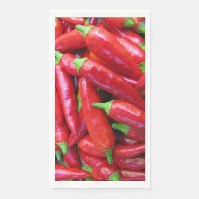 Hot Chili Peppers Paper Guest Towels
