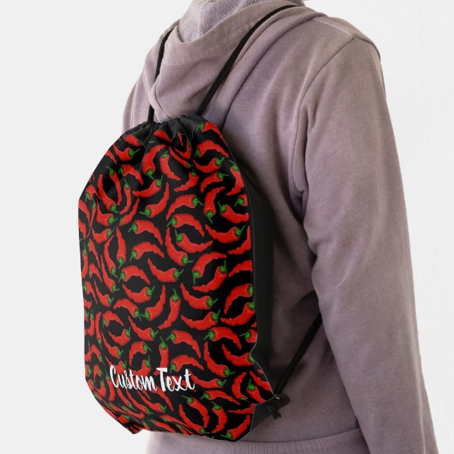 Hot Chili Peppers Pattern Drawstring Bag (Insitu)