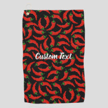 Hot Chili Peppers Pattern Golf Towel
