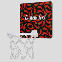 Hot Chili Peppers Pattern Mini Basketball Hoop