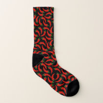 Hot Chili Peppers Pattern Socks