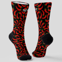 Hot Chili Peppers Pattern Socks