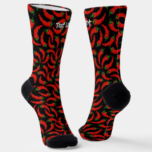 Hot Chili Peppers Pattern Socks