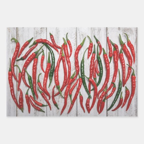 Hot Chili Peppers Wrapping Paper Sheets