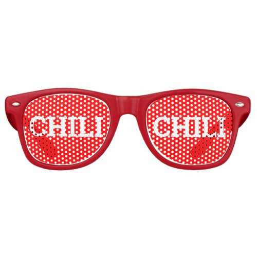 Hot CHILI retro Shades  Fun Party Sunglasses