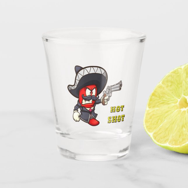 Hot Chili Shot Glass (Front)