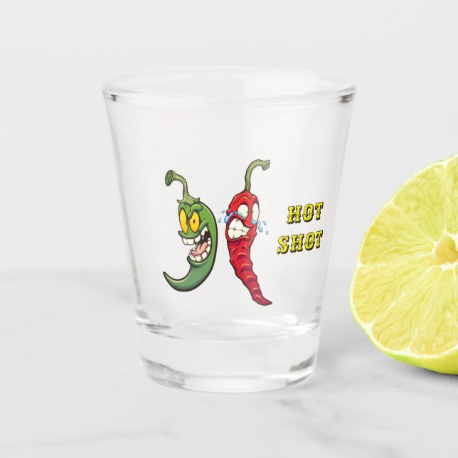 Hot Chili Shot Glass (Front)