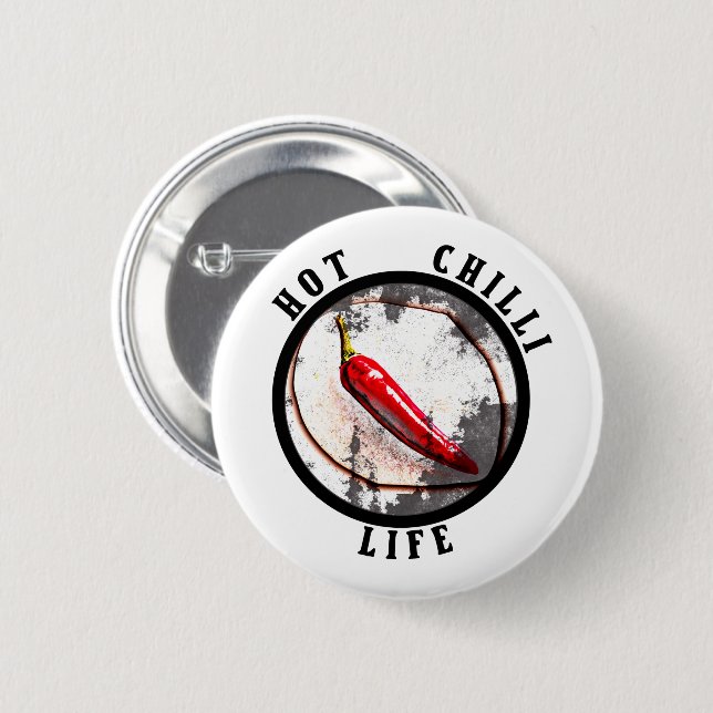 Hot chilli life  button (Front & Back)