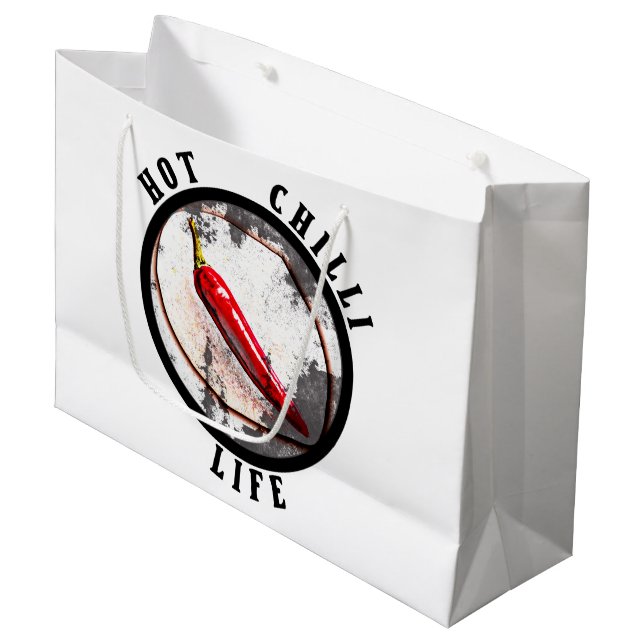 Hot chilli life  large gift bag (Front Angled)